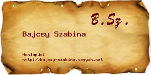 Bajcsy Szabina névjegykártya