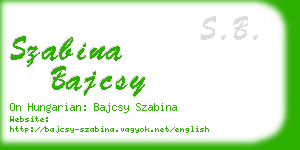 szabina bajcsy business card